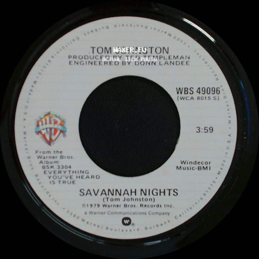 Tom Johnston - Outlaw / Savannah Nights side B