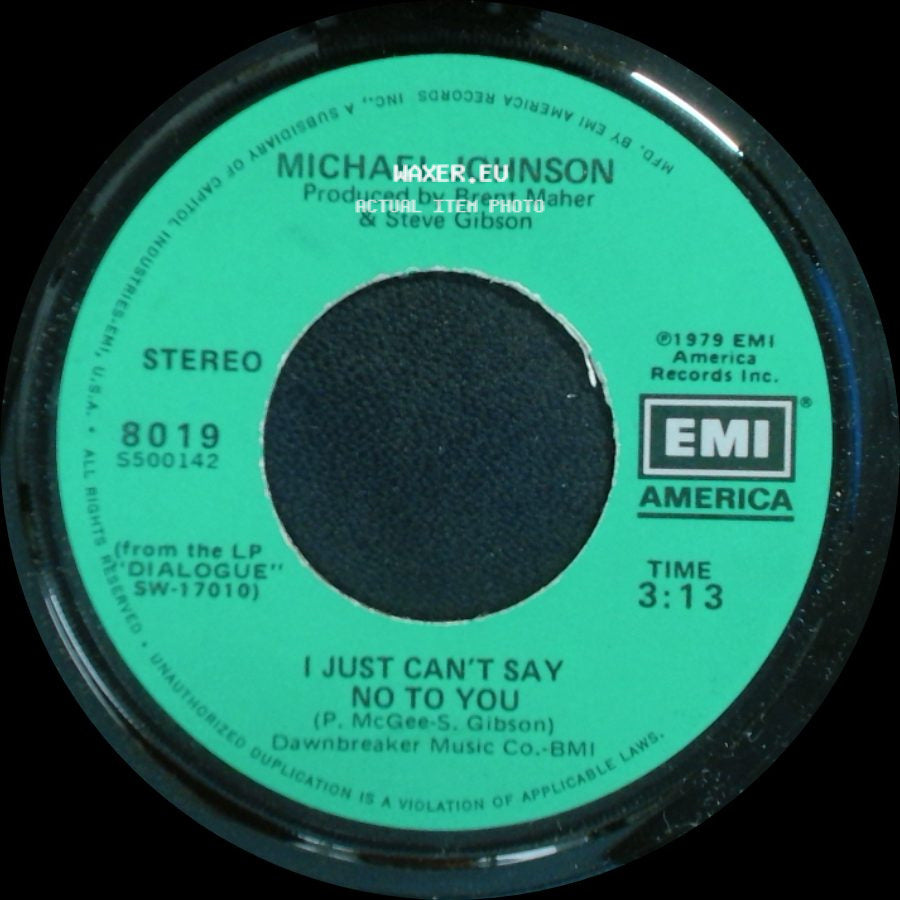 Michael Johnson - This Night Won't Last Forever / I Just Can't Say No To You side B