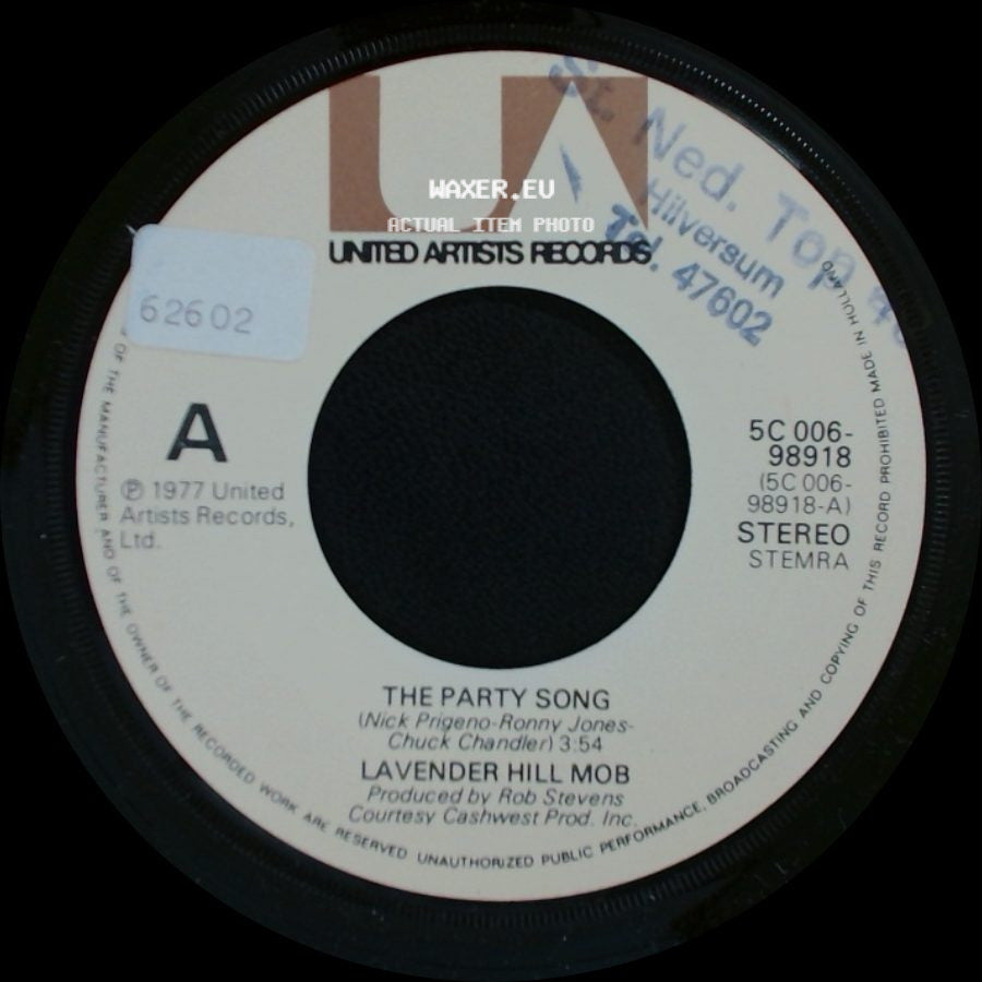 Lavender Hill Mob - Nazz Are Blue / The Party Song side B