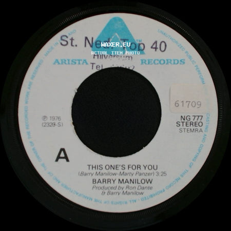 Barry Manilow - Riders To The Stars / This One's For You side B