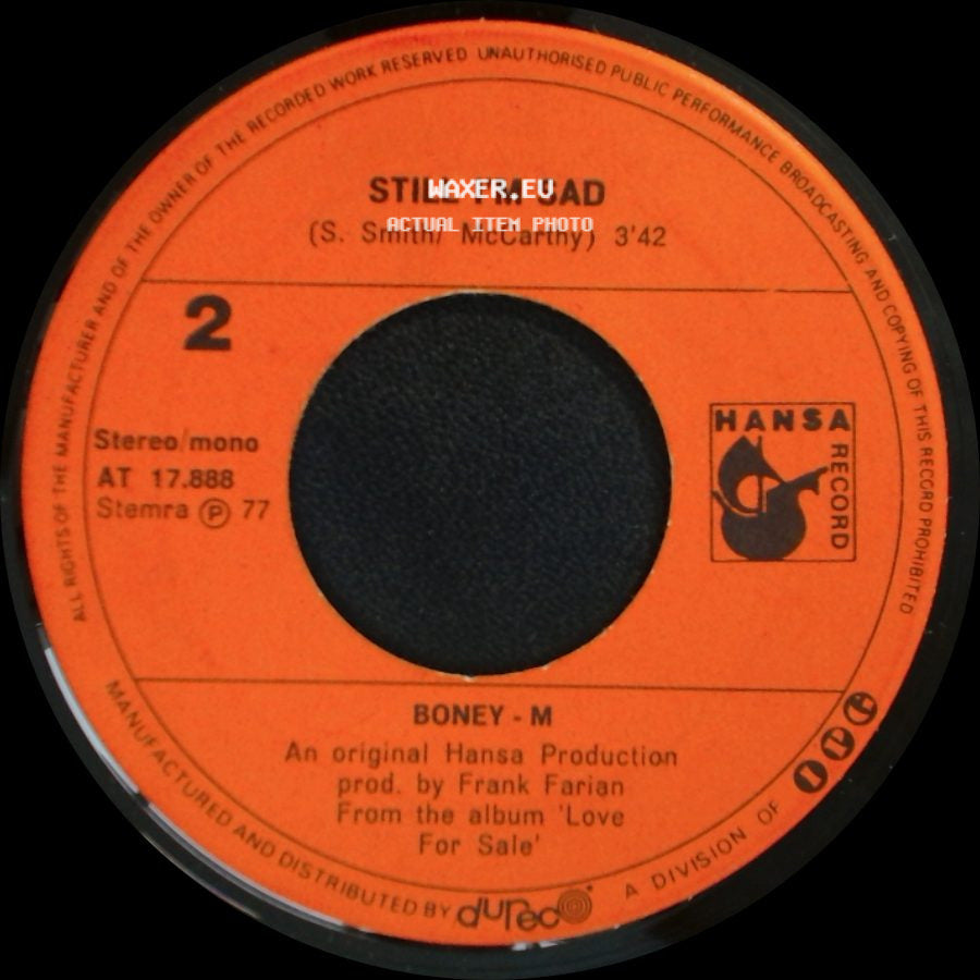 Boney - M - Ma Baker / Still I'm Sad side B