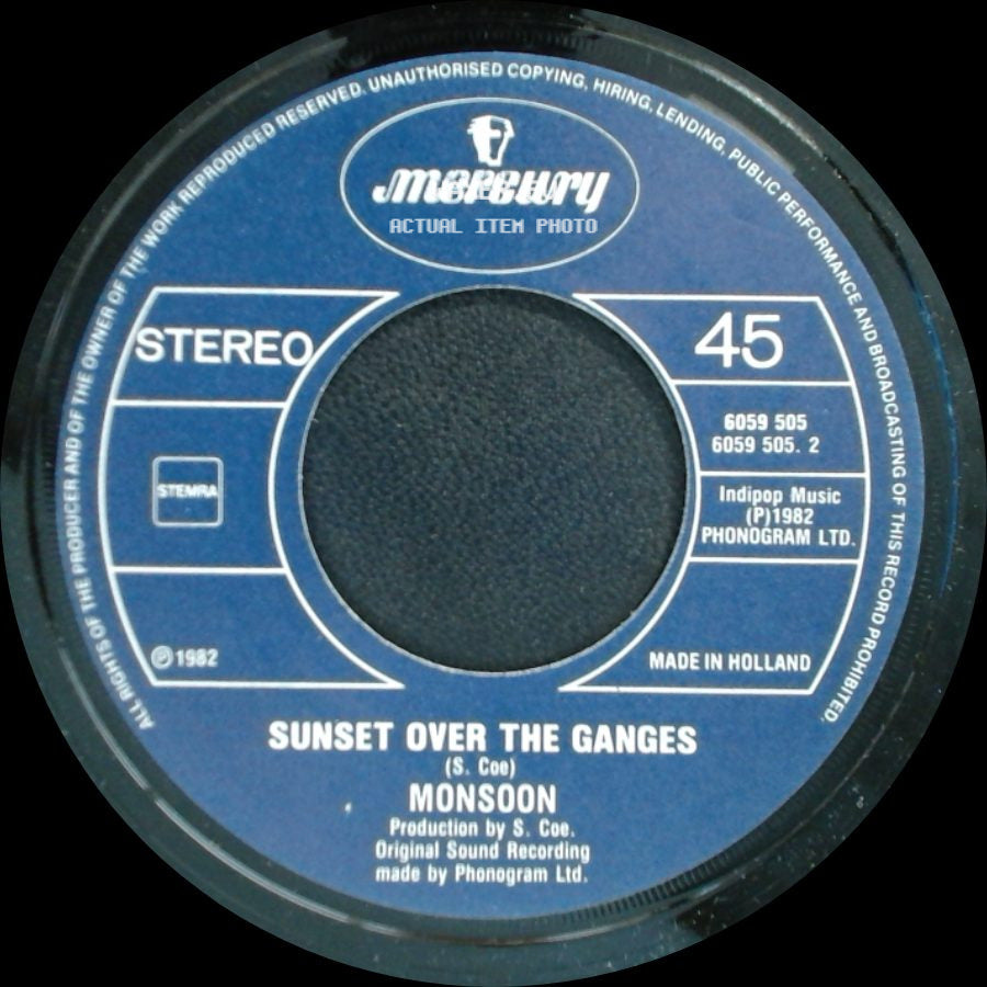 Monsoon - Ever So Lonely / Sunset Over The Ganges side B