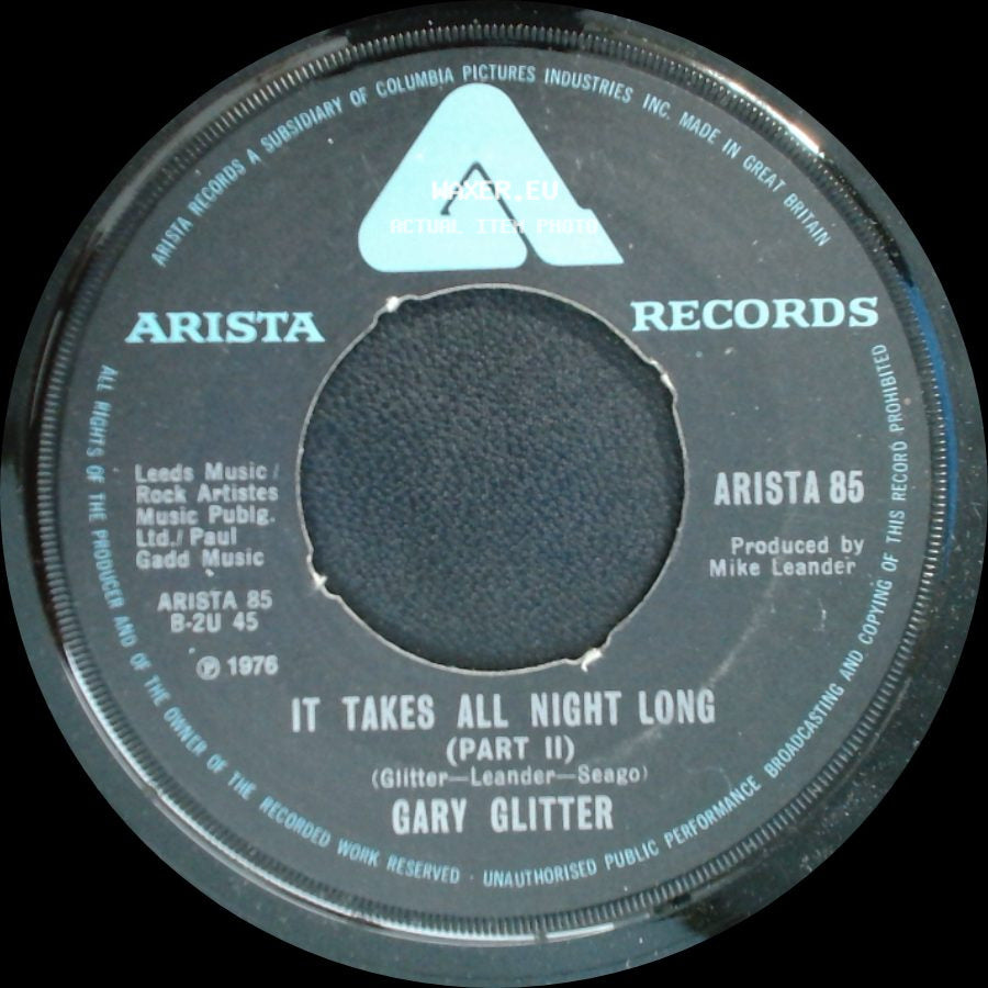 Gary Glitter - It Takes All Night Long (Part Ii) / It Takes All Night Long (Part 1) side A