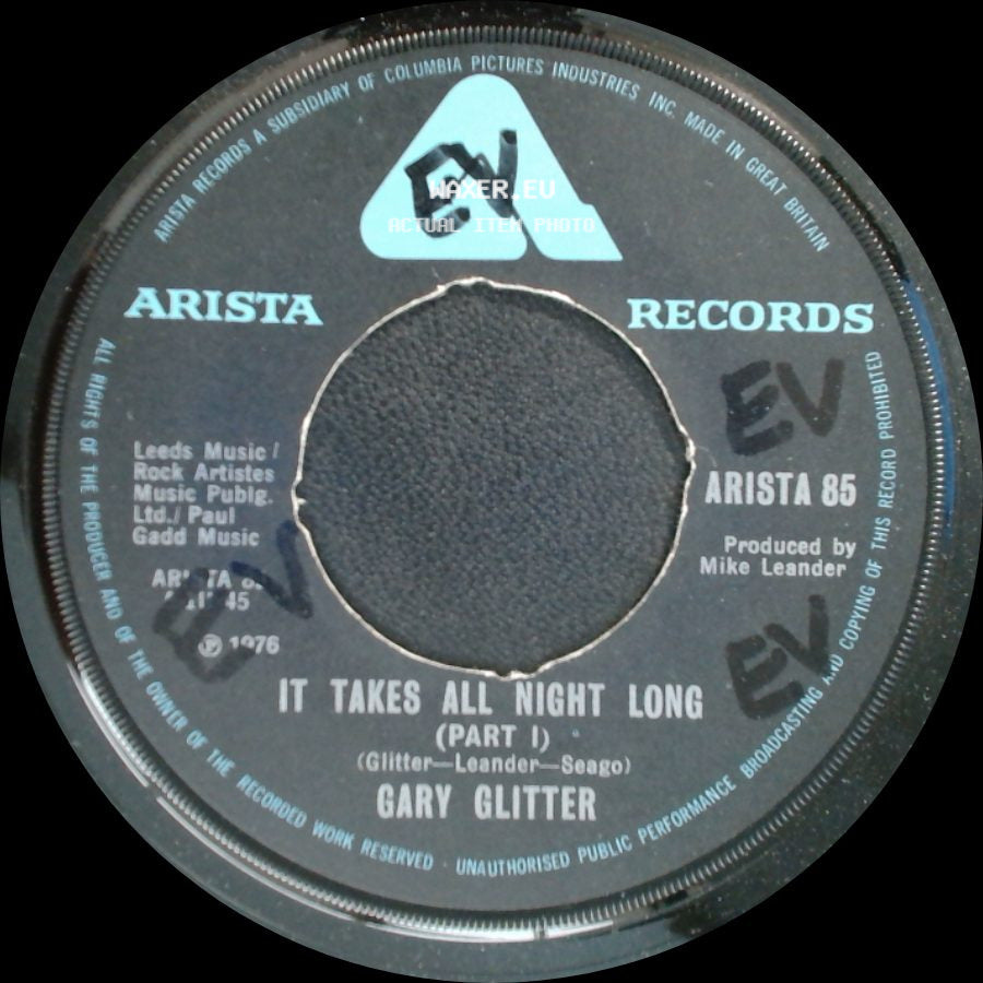 Gary Glitter - It Takes All Night Long (Part Ii) / It Takes All Night Long (Part 1) side B