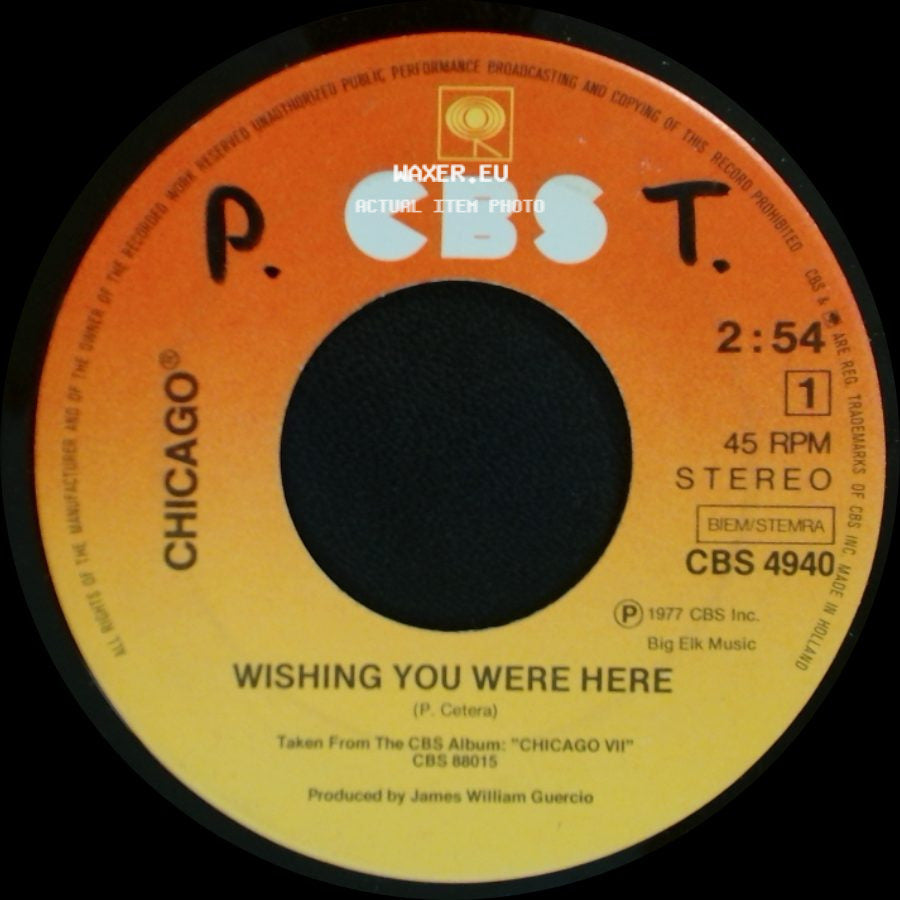 Chicago - Gently I'll Wake You / Wishing You Were Here side B