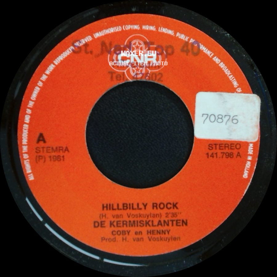 De Kermisklanten - Harmonica Fox / Hillbilly Rock side B