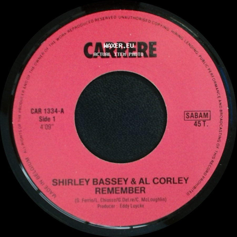 Shirley Bassey & Al Corley - Remember / Thought I'd Ring You (Life) side A
