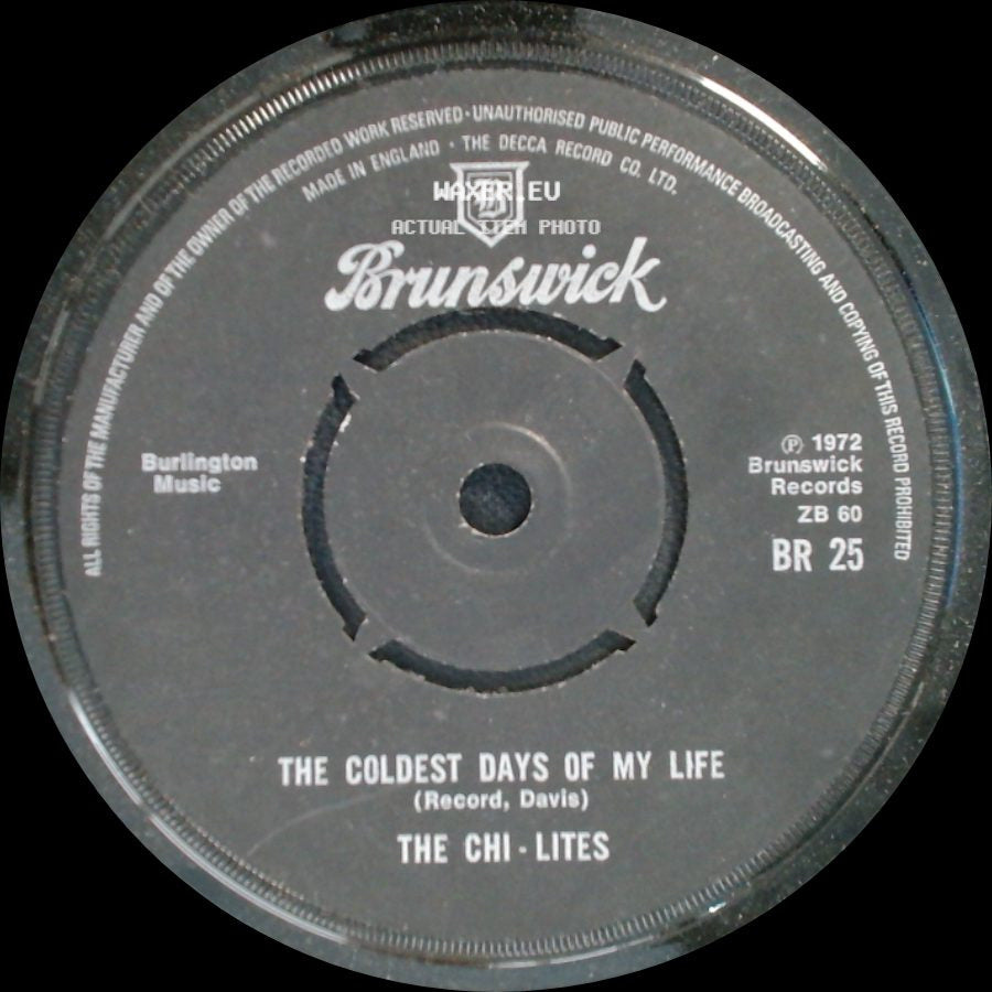 The Chi-Lites - It's Time For Love / The Coldest Days Of My Life side B
