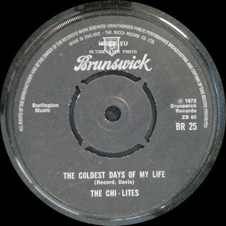 The Chi-Lites - It's Time For Love / The Coldest Days Of My Life side B