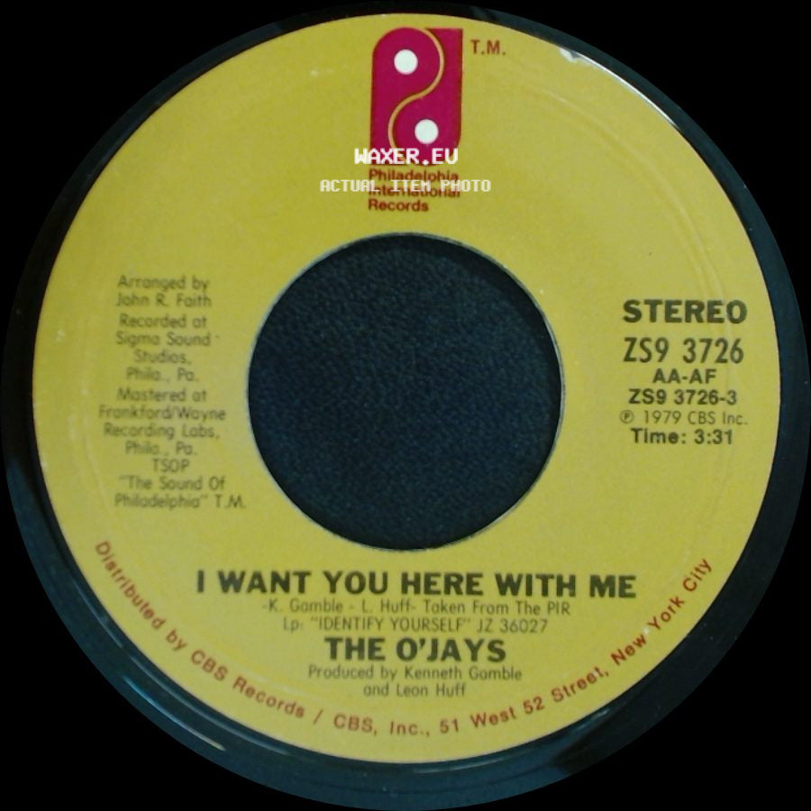 The O'jays - I Want You Here With Me / Get On Out And Party side A