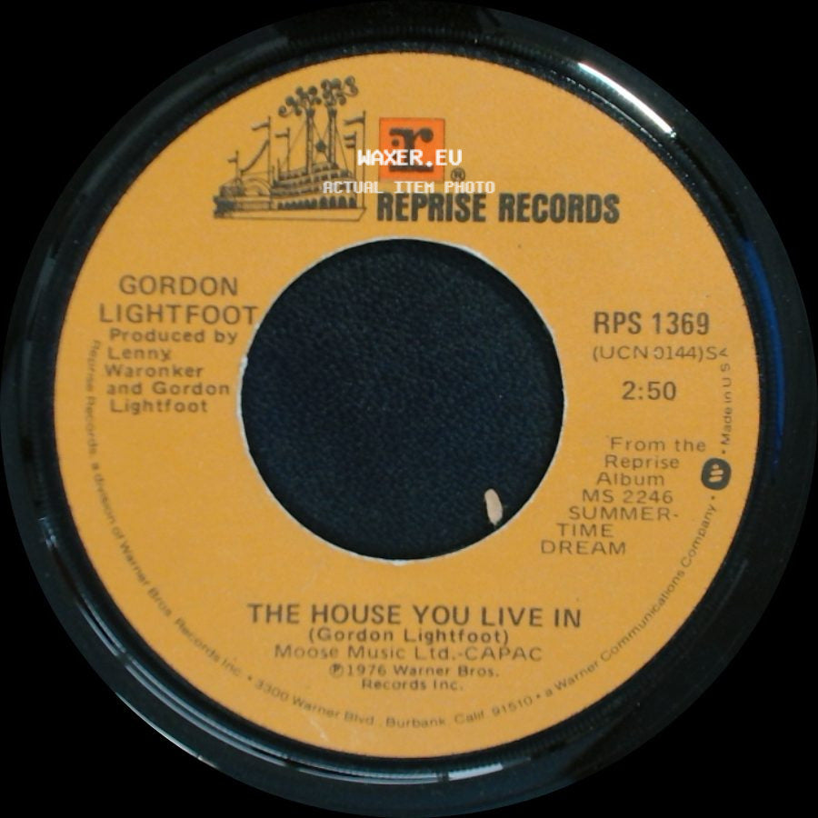 Gordon Lightfoot - The House You Live In / The Wreck Of The Edmund Fitzgerald side A