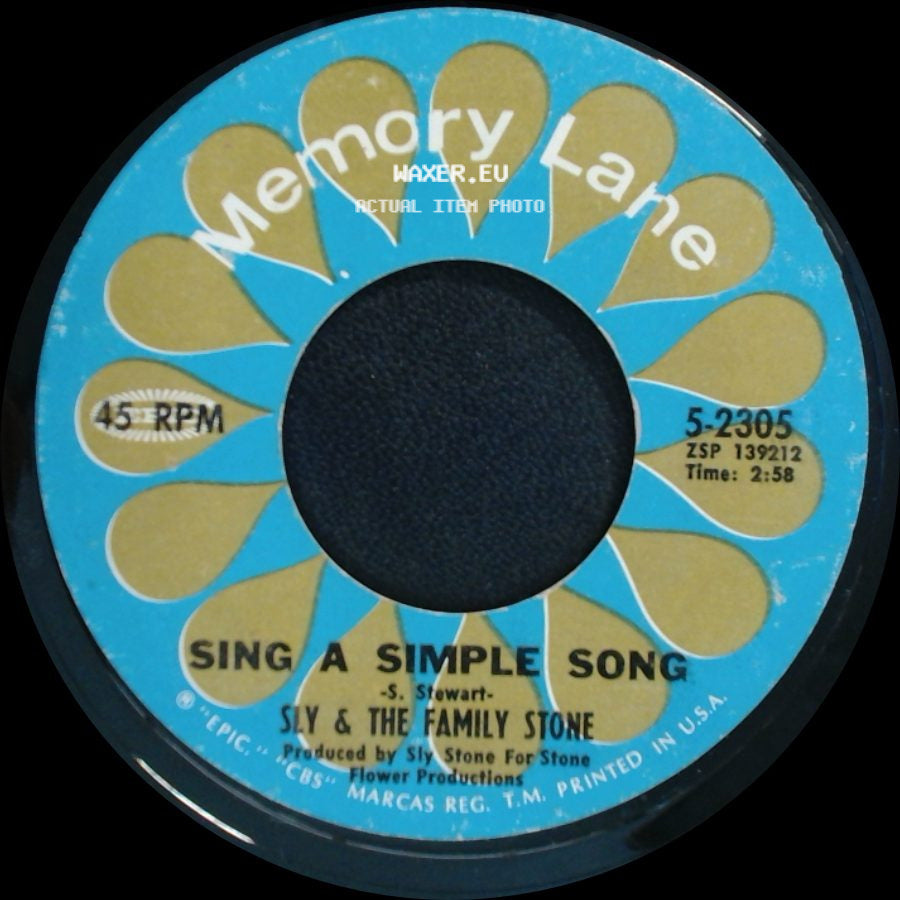 Sly & The Family Stone - Everyday People / Sing A Simple Song side B