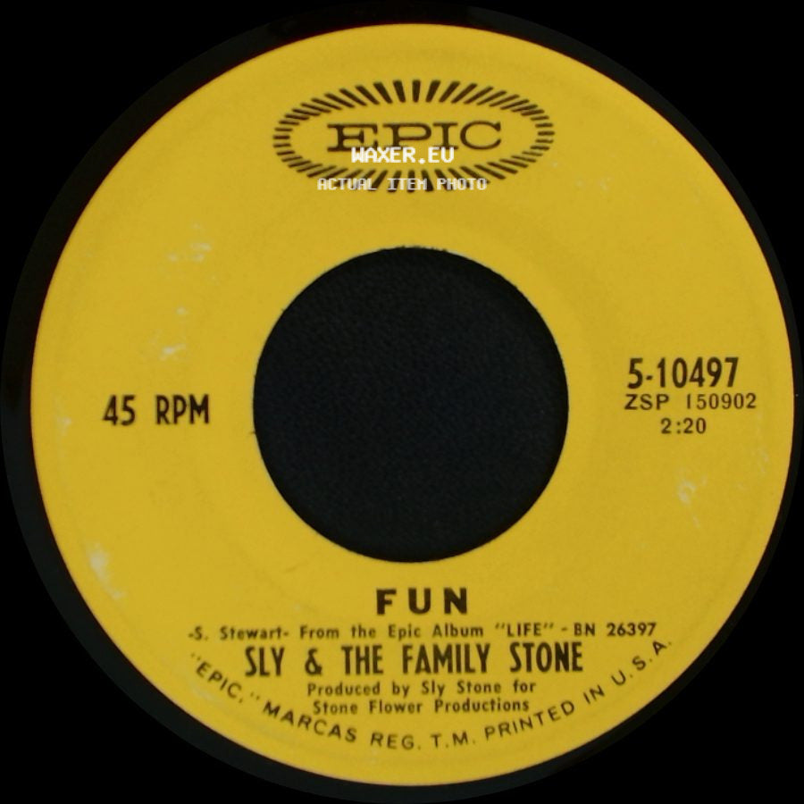 Sly & The Family Stone - Hot Fun In The Summertime / Fun side B