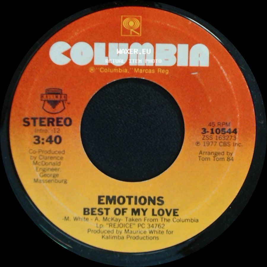 Emotions - Best Of My Love / A Feeling Is side A