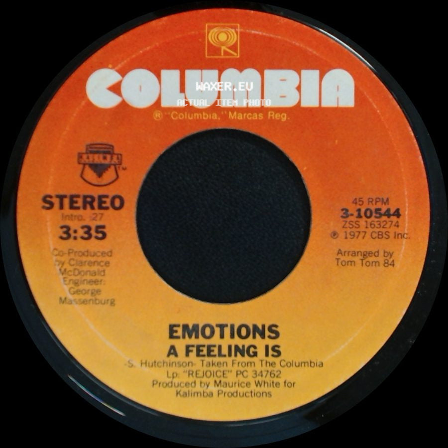 Emotions - Best Of My Love / A Feeling Is side B