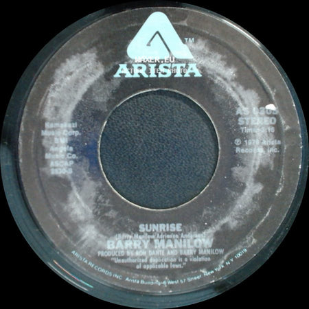 Barry Manilow - Can't Smile Without You / Sunrise side B