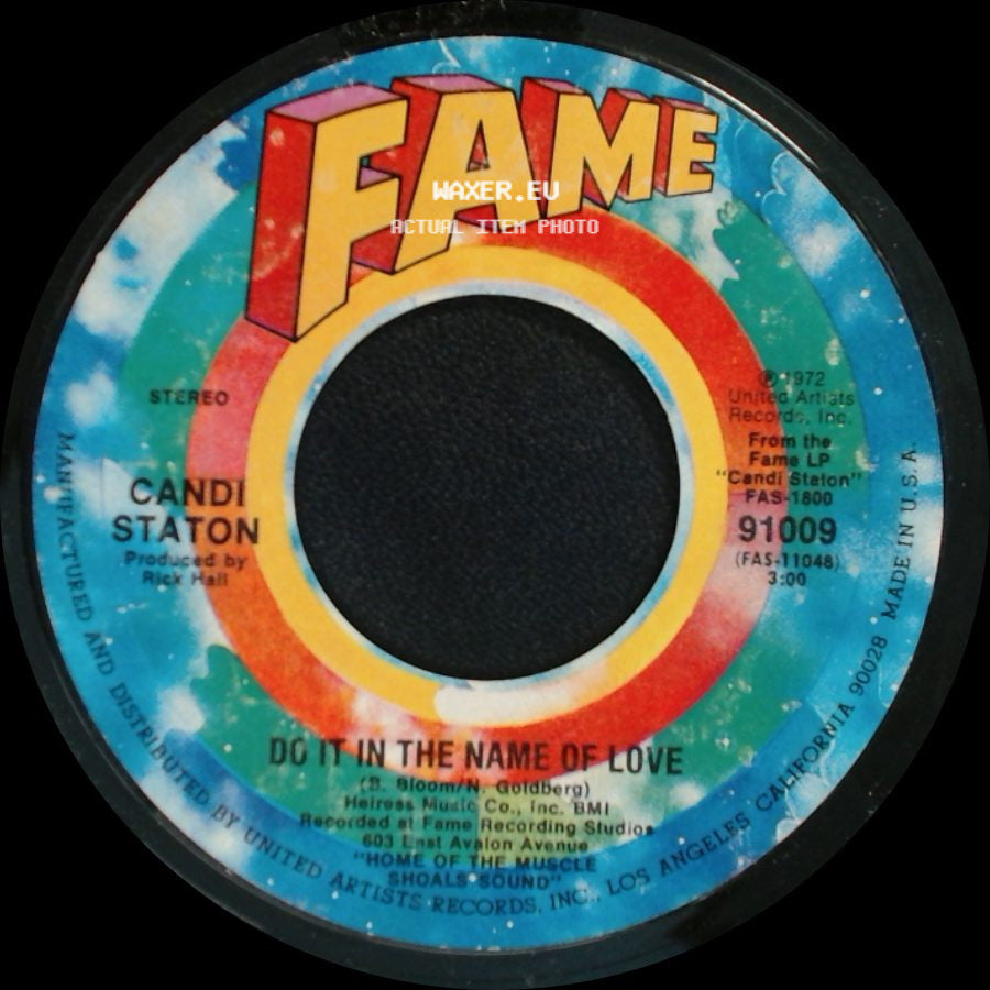 Candi Staton - The Thanks I Get For Loving You / Do It In The Name Of Love side B