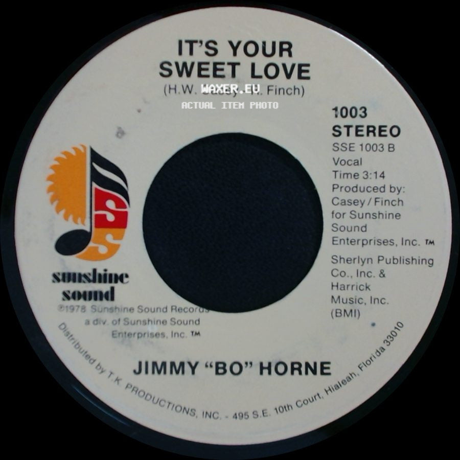 Jimmy "Bo" Horne - Dance Across The Floor / It's Your Sweet Love side B