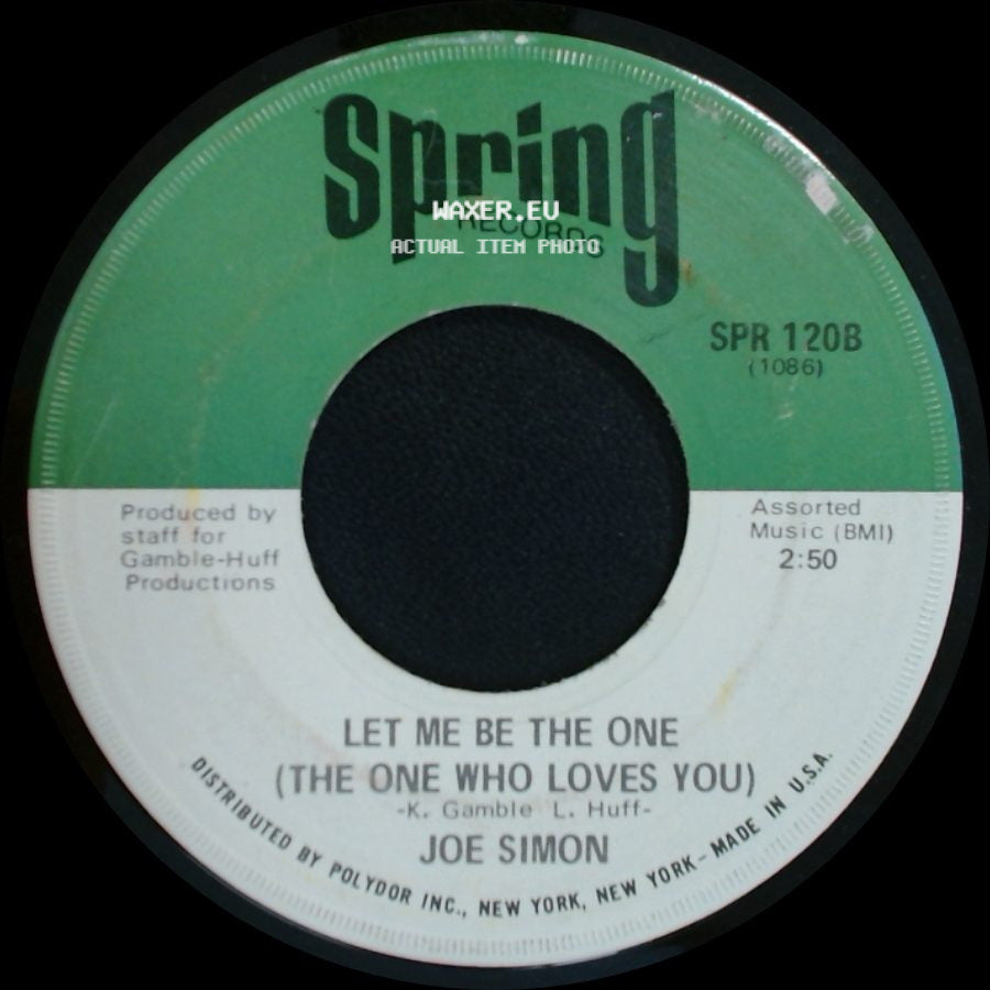Joe Simon - Let Me Be The One (The One Who Loves You) / Drowning In The Sea Of Love side A