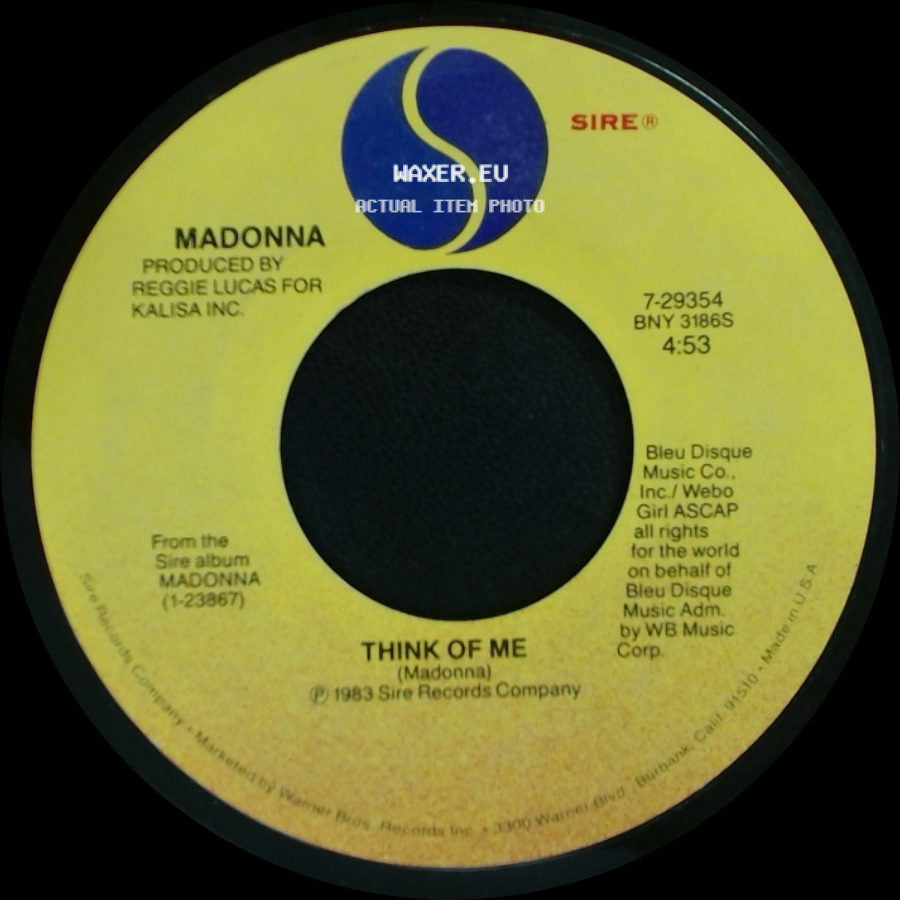 Madonna - Borderline / Think Of Me side B