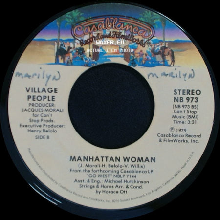 Village People - In The Navy / Manhattan Woman side B