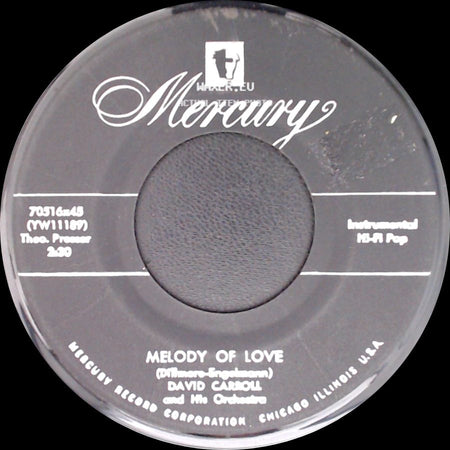 David Carroll / David Carroll And His Orchestra - La Golondrina / Melody Of Love side B