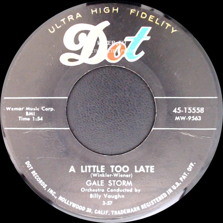 Gale Storm - A Little Too Late / Dark Moon side A