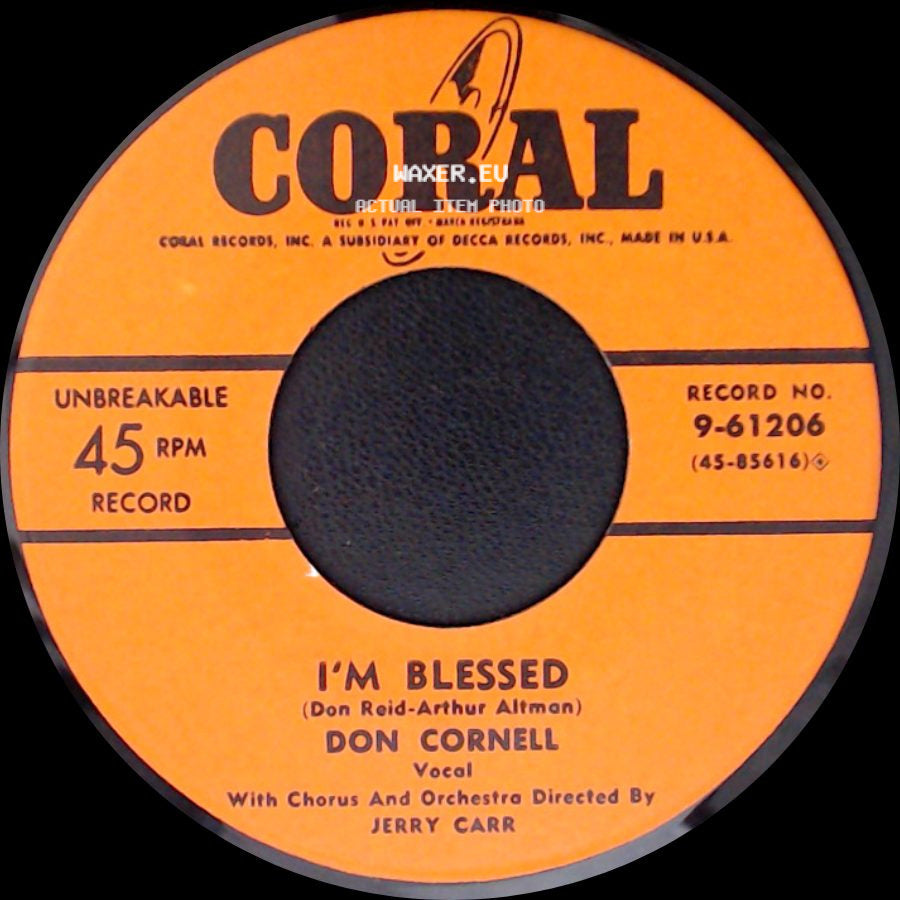 Don Cornell - Hold My Hand / I'm Blessed side B