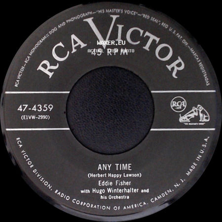 Eddie Fisher With Hugo Winterhalter And His Orchestra - Never Before / Any Time side B