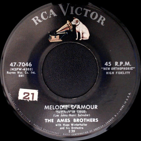 The Ames Brothers - So Little Time / Melodie D'amour (Melody Of Love) side B