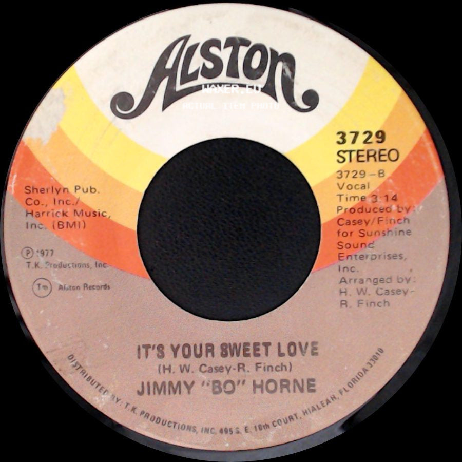 Jimmy "Bo" Horne - Get Happy / It's Your Sweet Love side B