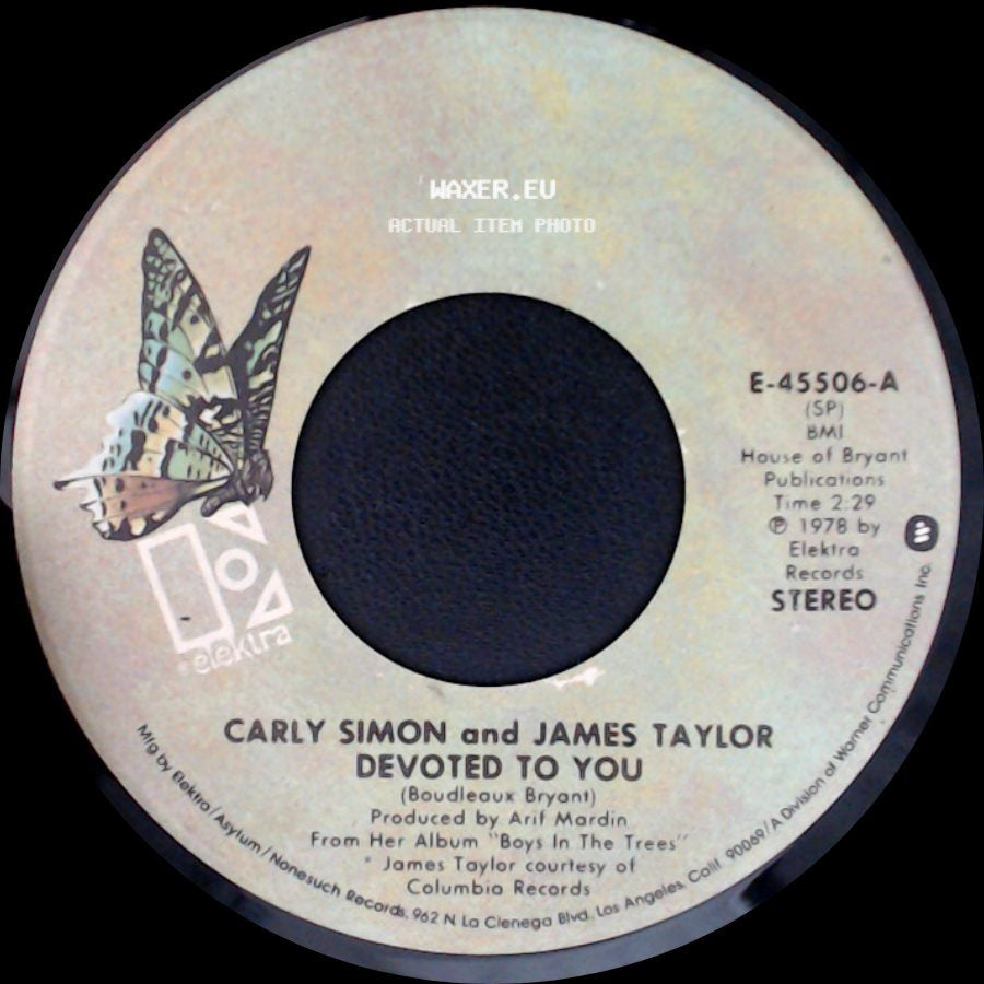 Carly Simon And James Taylor / Carly Simon - Devoted To You / Boys In The Trees side A