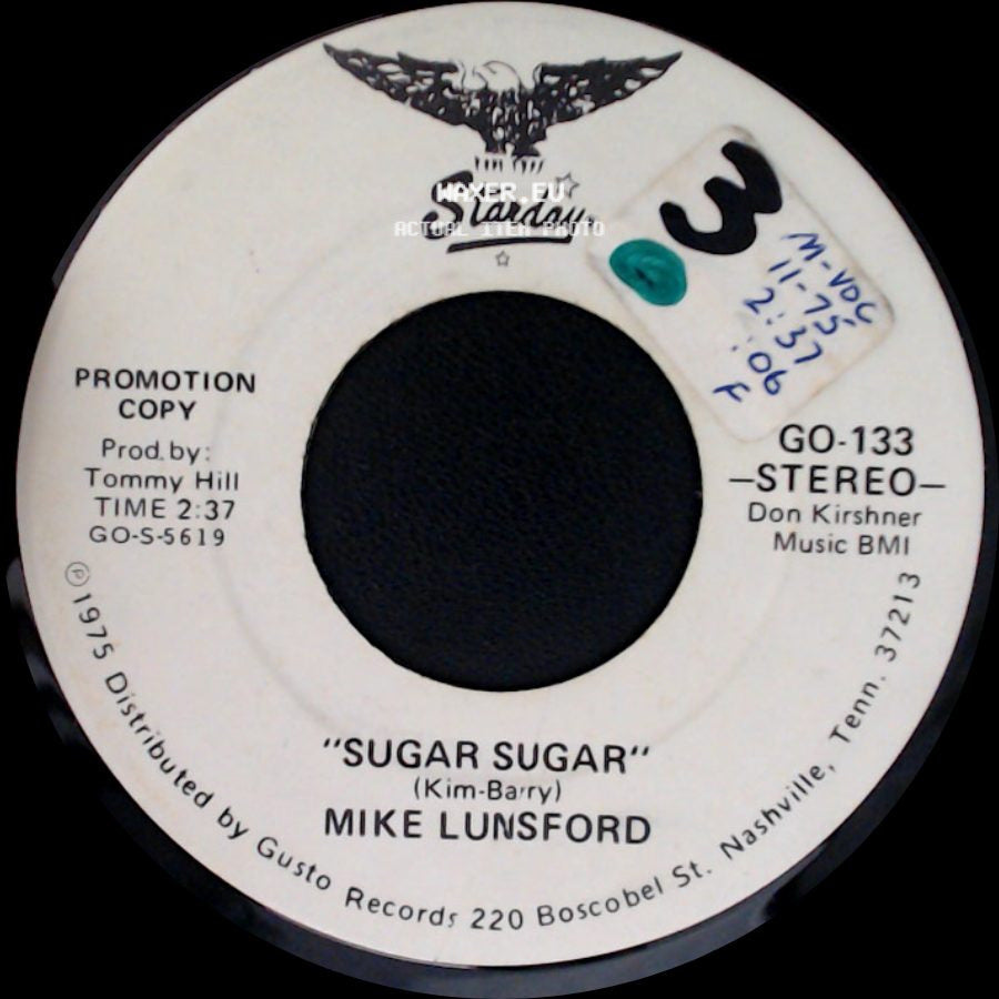 Mike Lunsford - "Sugar Sugar" / Sugar Sugar side A
