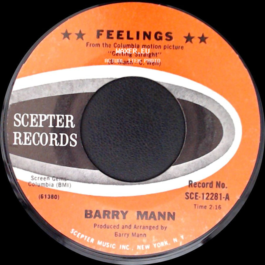 Barry Mann - Let Me Stay With You / Feelings side B