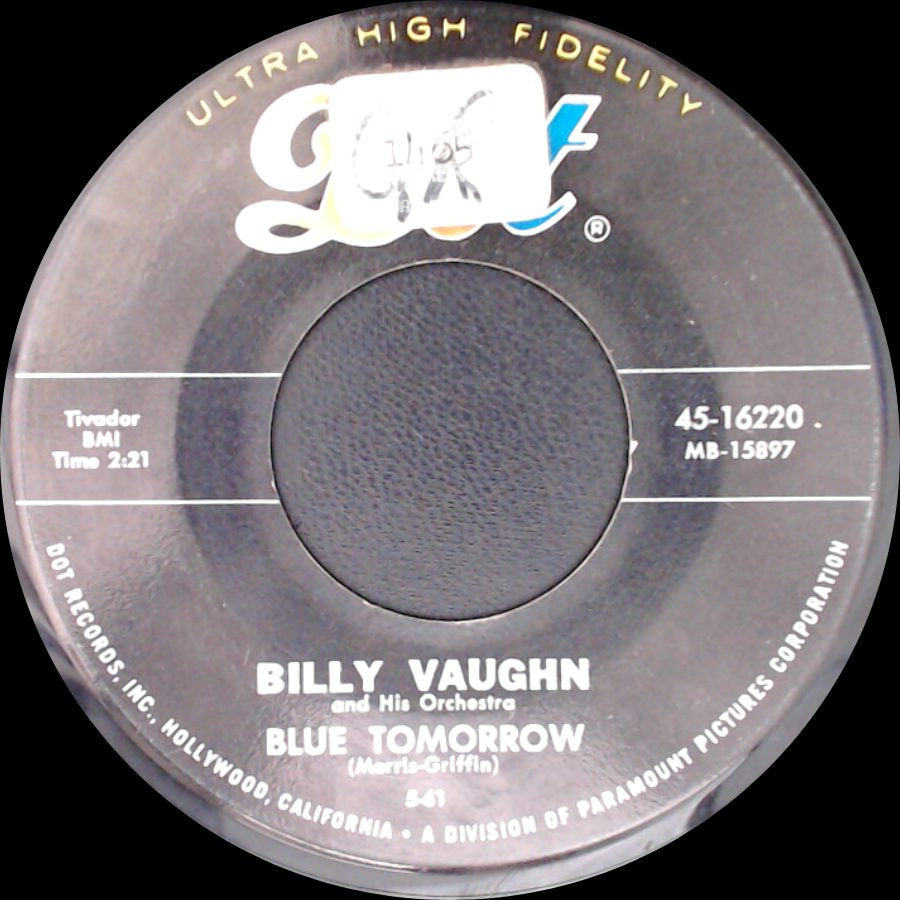 Billy Vaughn And His Orchestra - Blue Tomorrow / Red Wing side A
