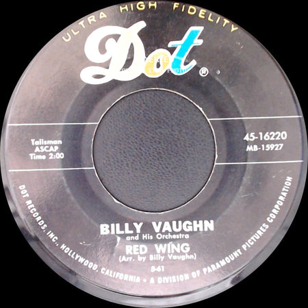 Billy Vaughn And His Orchestra - Blue Tomorrow / Red Wing side B