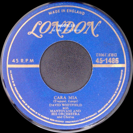David Whitfield With Mantovani And His Orchestra And Chorus - Cara Mia / How, When Or Where side A