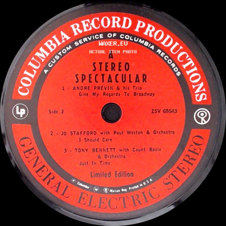 Andre Previn & His Trio, Jo Stafford With Paul Weston & Orchestra, Tony Bennett With Count Basie & Orchestra - Spectacular / Spectacular side B