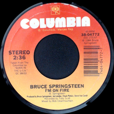 Bruce Springsteen - Johnny Bye Bye / I'm On Fire side B