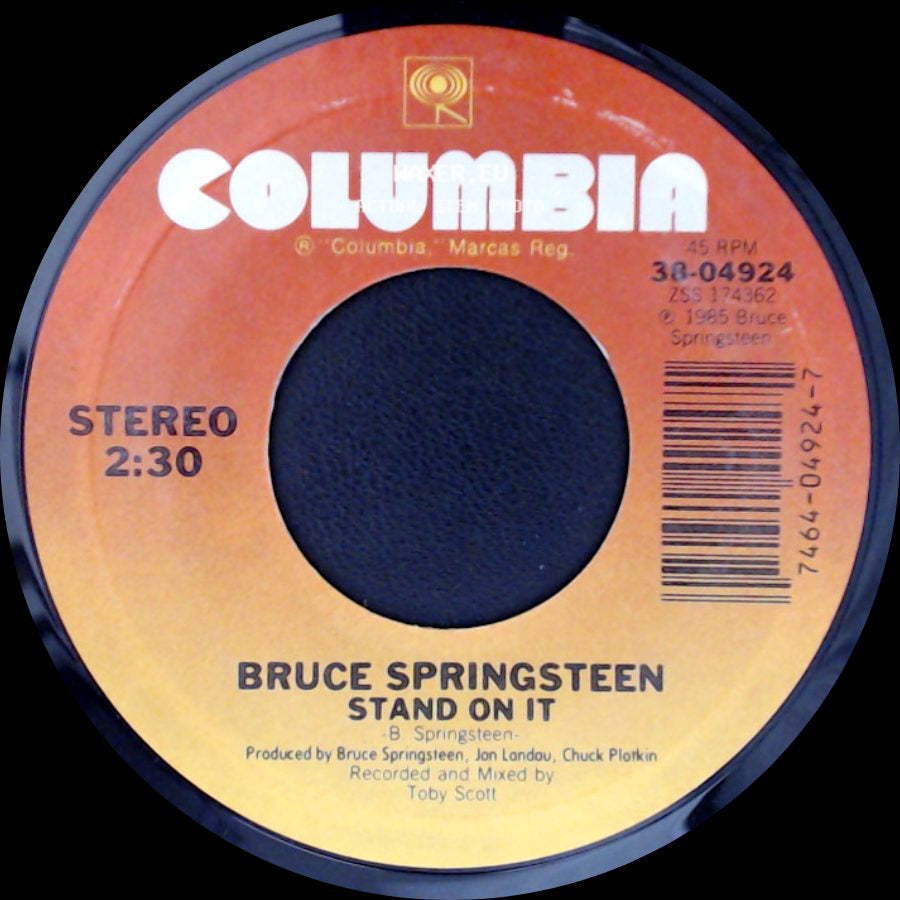 Bruce Springsteen - Stand On It / Glory Days side A