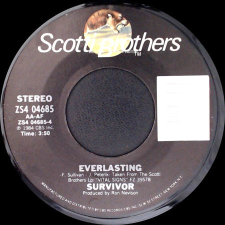 Survivor - High On You / Everlasting side B