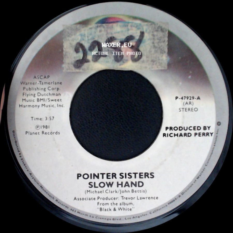 Pointer Sisters - Slow Hand / Holdin' Out For Love side A