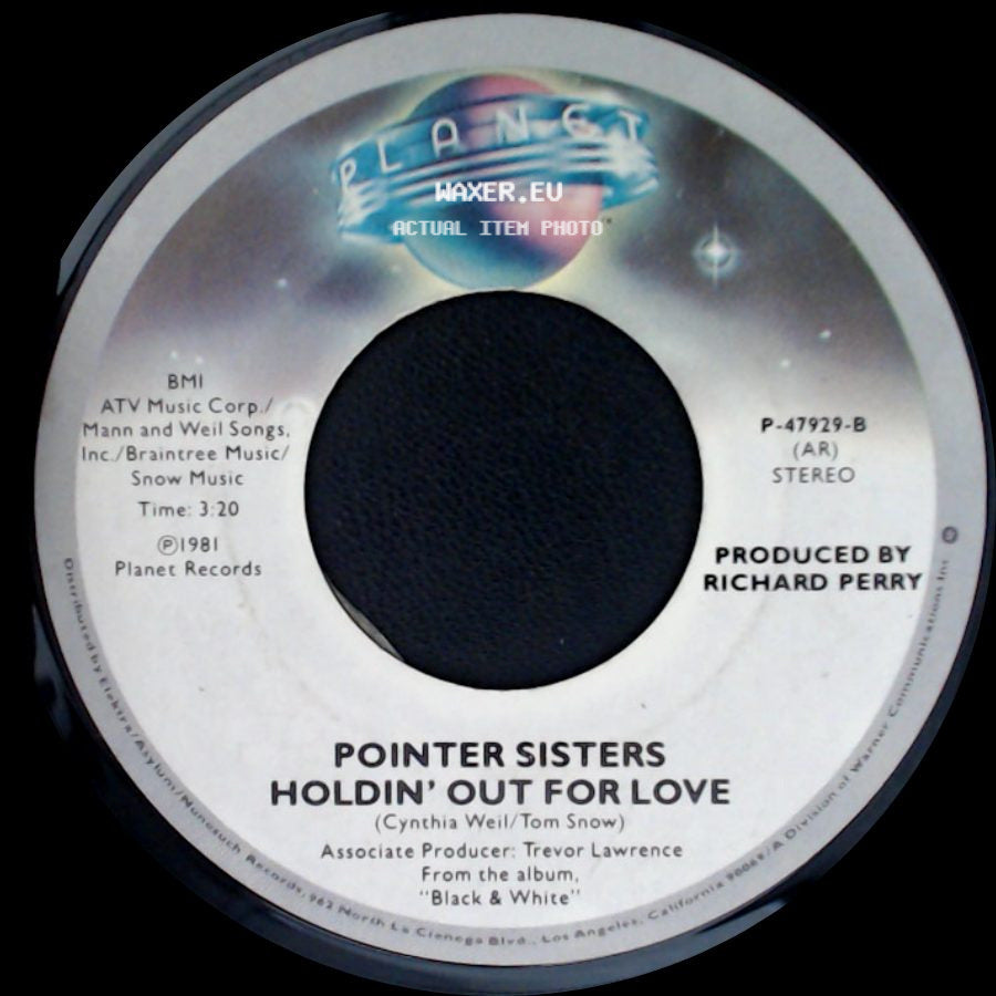 Pointer Sisters - Slow Hand / Holdin' Out For Love side B