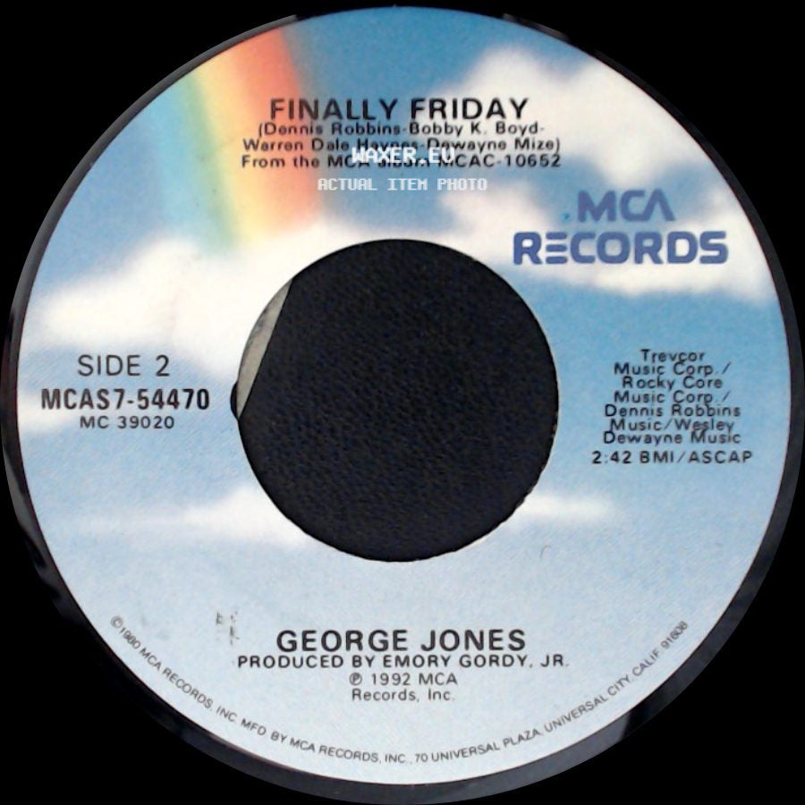 George Jones - I Don't Need Your Rockin' Chair / Finally Friday side B