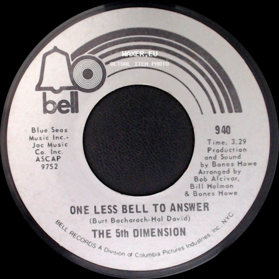 The 5Th Dimension - One Less Bell To Answer / Feelin' Alright? side A