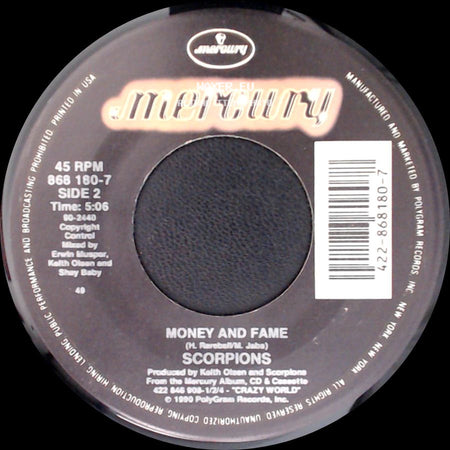 Scorpions - Wind Of Change / Money And Fame side B