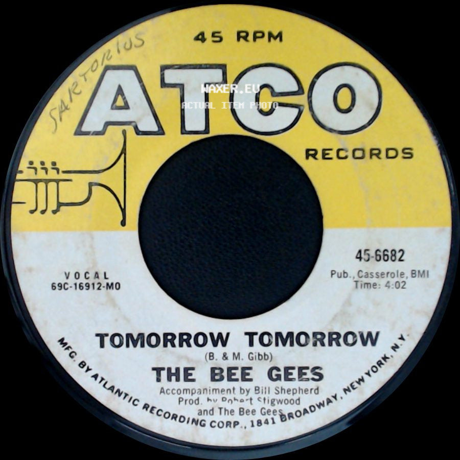The Bee Gees - Sun In My Morning / Tomorrow Tomorrow side B