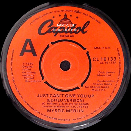 Mystic Merlin - Burned To Learn / Just Can't Give You Up (Edited Version) side B