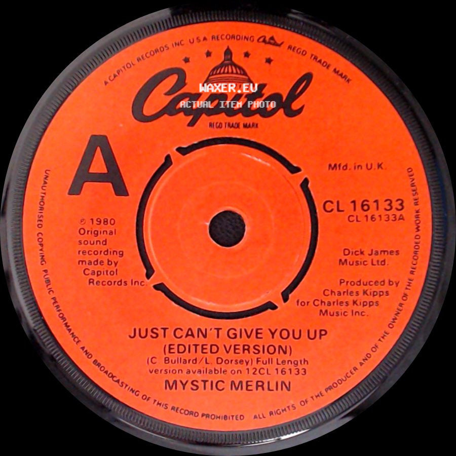 Mystic Merlin - Burned To Learn / Just Can't Give You Up (Edited Version) side B