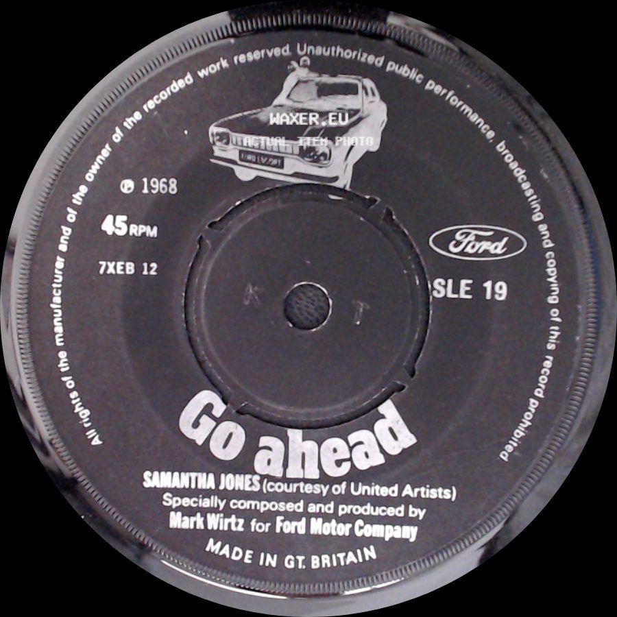 Samantha Jones - Unknown Title A / Go Ahead side B